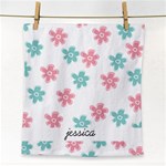 Floral Pattern Face Towel Front