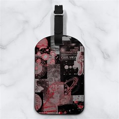 Aesthetic , Aesthetic, Dark Nappa Leather Luggage Tag Rectangle