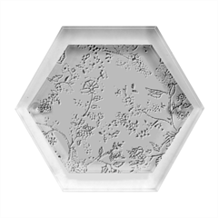 Blue Vintage Background Hexagon Wood Jewelry Box