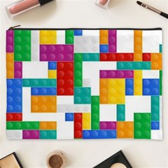 Colorful Bricks, Bricks, Colorful Cosmetic Bag (xxxl)
