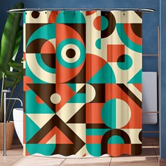 Retro Colorful Background, Retro Abstraction Shower Curtain 60  X 72  (medium) 