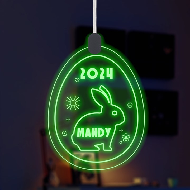Easter Rabbit LED Acrylic Ornament