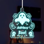 Personalized Halloween Ghost Name LED Acrylic Ornament Front