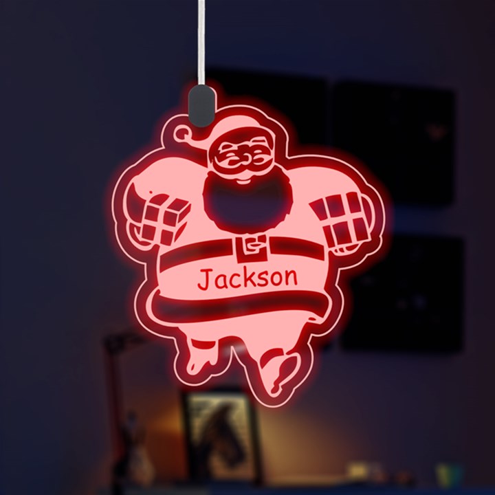 Personalized Santa LED Acrylic Ornament