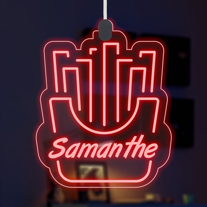 Personalized Name Food Fries LED Acrylic Ornament