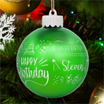 Personalized Happy Birthday Name LED Glass Sphere Ornament Back