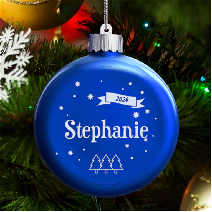 Christmas LED Glass Round Ornament