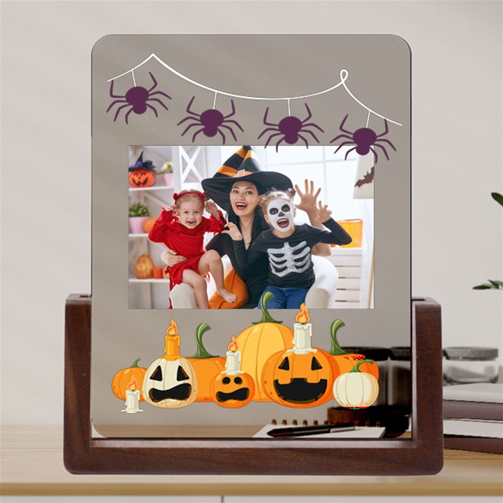 Personalized Photo Pumpkin Acrylic UV Print 6  Tabletop Frame Acrylic UV Print 6  Tabletop Frame (U-Shape)