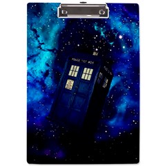 Tardis Doctor Who Space Galaxy A4 Acrylic Clipboard