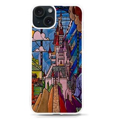 Castle Building Stained Glass Iphone 15 Tpu Uv Print Case
