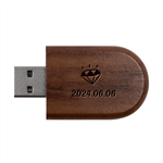 Personalized Diamond Name Wood Oval USB Flash Drive Wood Oval USB Flash Drive USB