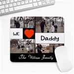 We Love Daddy Photo Collage Large Mousepad Front