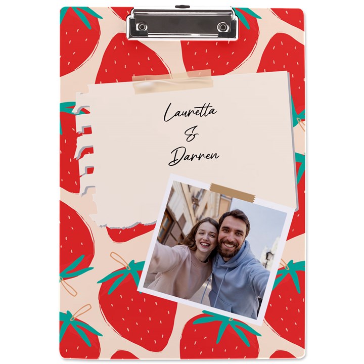 Personalized Fruit Memo Photo Name A4 Acrylic Clipboard A4 Acrylic Clipboard