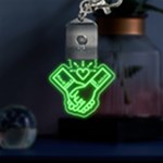Hold Hands Graphic LED Key Chain Front