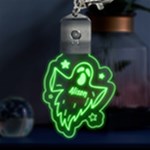 Personalized Name Halloween Multicolor LED Acrylic Ornament Front