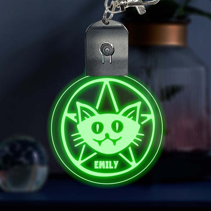 Personalized Name Halloween Multicolor LED Acrylic Ornament