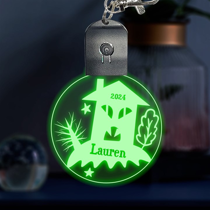Personalized Name Halloween Multicolor LED Acrylic Ornament