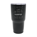 Personalized Name Any Text Love You So Much 30oz Thermal Travel Tumbler 30oz Thermal Travel Tumbler Front