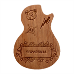Personalized rock music Guitar Picks Set Guitar Shape Wood Guitar Pick Holder Case And Picks Set Front