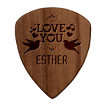 Personalized Love You Name Guitar Picks Set Square Wood Guitar Pick Holder Case And Picks Set Pick