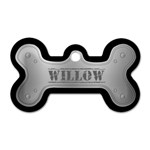 Iron Graphic Pattern Dog Tag Bone (One Side) Front