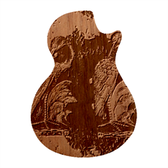 Cranes Guitar Shape Wood Guitar Pick Holder Case And Picks Set