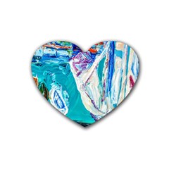 Sailing Boat Rubber Coaster (heart)