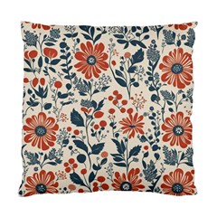 Retro Scandinavian Nordic Flowers Pattern Standard Cushion Case (one Side)