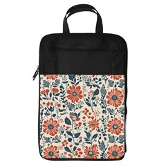 Retro Scandinavian Nordic Flowers Pattern Foldable Shoe Storage Bag