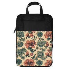 Victorian Beige And Teal Flower Pattern Foldable Shoe Storage Bag
