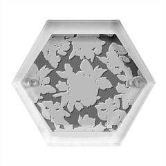 Mid Century Retro Floral 1970s 1960s Pattern 106 Hexagon Wood Jewelry Box