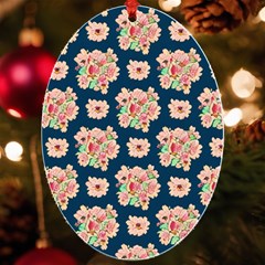 Retro 1880s Flowers Pattern 7 Uv Print Acrylic Ornament Oval