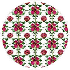 Retro 1880s Flowers Pattern 2 Round Trivet