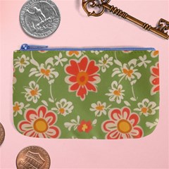 Retro 40s 50s Mexico Flowers Pattern 3 Large Coin Purse