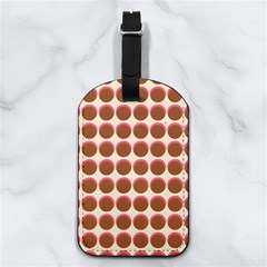 Retro 40s 50s Cupcake Pattern Nappa Leather Luggage Tag Rectangle