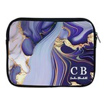 Personalized Initial Name Marble iPad Zipper Case Apple iPad Zipper Case Front