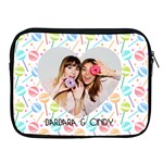 Candy Heart Personalized Name and Photo IPad Case Apple iPad Zipper Case Front