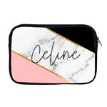 Gold Marble Apple MacBook Pro 17  Zipper Case Front