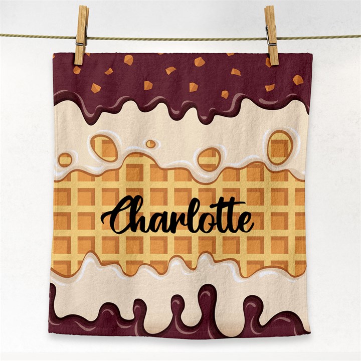 Personalized Name Any Text Ice Cream Face Towel Face Towel