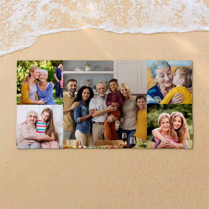 Custom 5 Photo 54 X27  Super Absorbent Beach Towel	