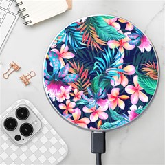 Hawaiian Flowers Hawaii Wireless Fast Charger(white)
