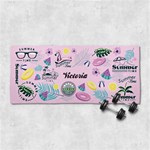 Custome Retro Summer Vibes Name Any Text 29 X13  Super Absorbent Gym Sports Towel Front