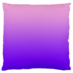 Cotton Candy Pink To Indigo Violet Linear Gradient Large Cushion Case (one Side)