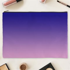 Navy Blue To Cotton Candy Pink Linear Gradient Cosmetic Bag (xxxl)