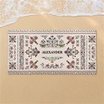 Custom Vintage Flourish Ornament Any Text Name 54 X27  Super Absorbent Beach Towel	 Front