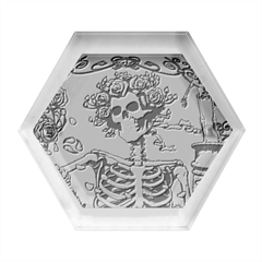 Grateful Dead Hippie Peace Roses Rock Music Legend Hexagon Wood Jewelry Box