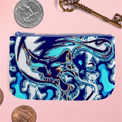 Trippy Dippy Bears Blue Dancing Greatful Dead Skull Steal Your Face Large Coin Purse