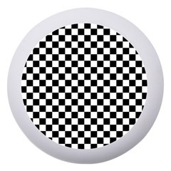 Pattern Checkered Squares Black White Pattern Dento Box With Mirror