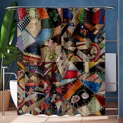 Background Embroidery Pattern Stitches Abstract Shower Curtain 60  X 72  (medium) 