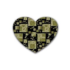 Background Graphic Wallpaper Decor Backdrop Design Rubber Coaster (heart)